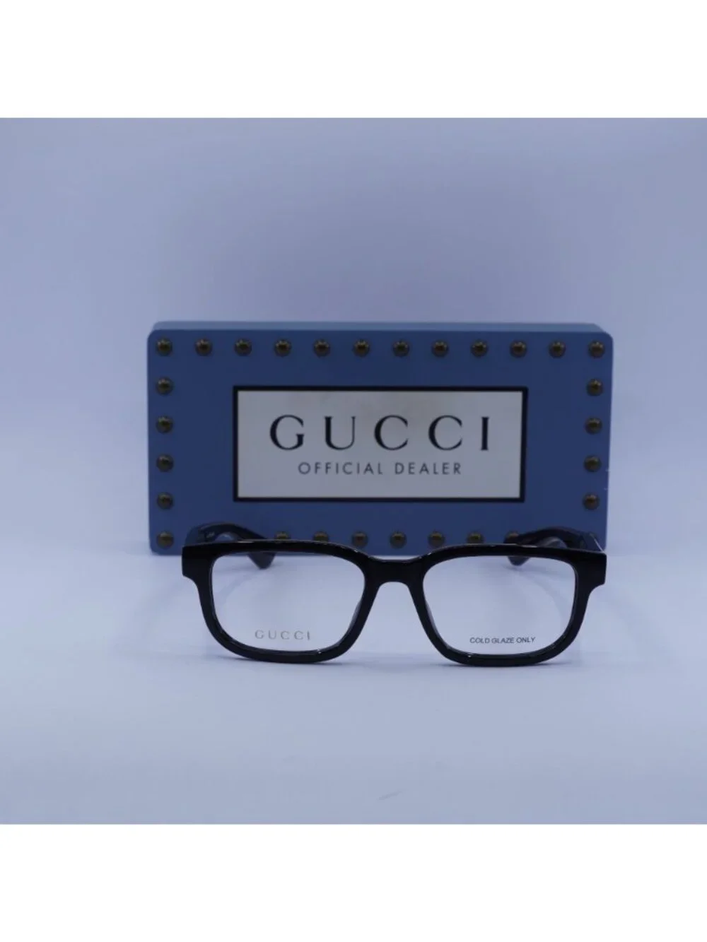 Gucci GG1584O 001 Rectangle Eyeglasses 53mm - Shiny Black